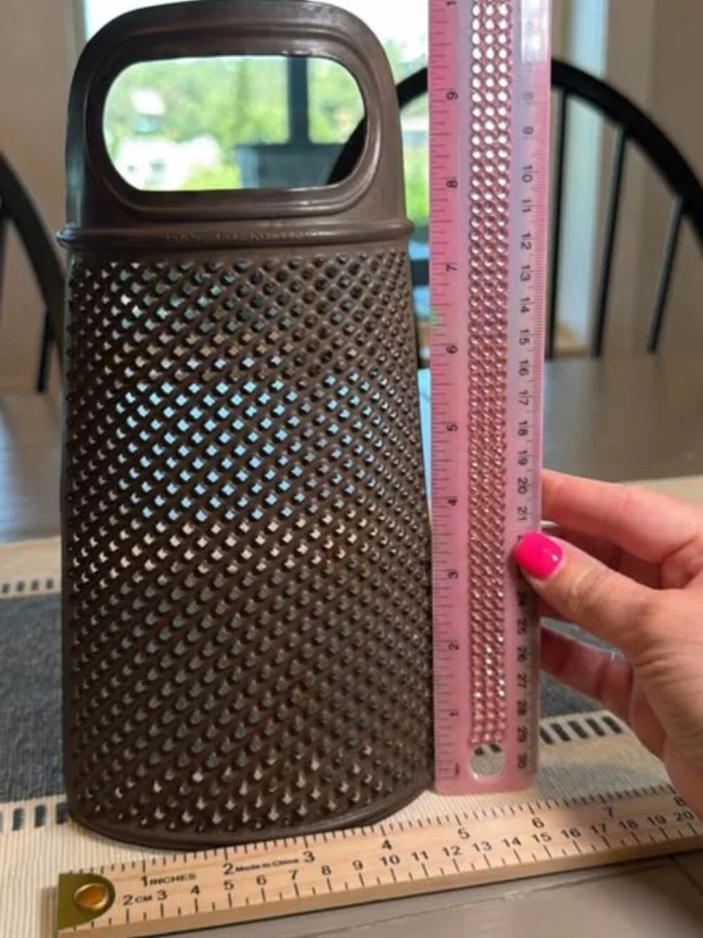 Vintage Metal Hand Grater 10in high
